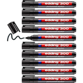 Rotulador Permanente Edding 300 Negro Punta Redonda 1,5-3Mm | Edding | Pack 10 Unidades